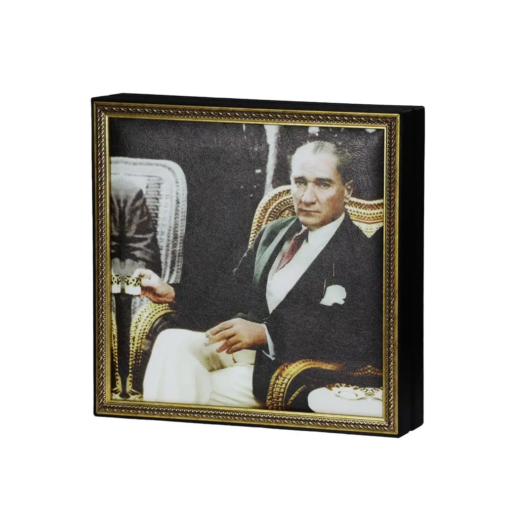 Atatürk Özel Seri No:4 Tablo Çikolata Kutusu Takımı 49 Bölmeli 33x33 cm