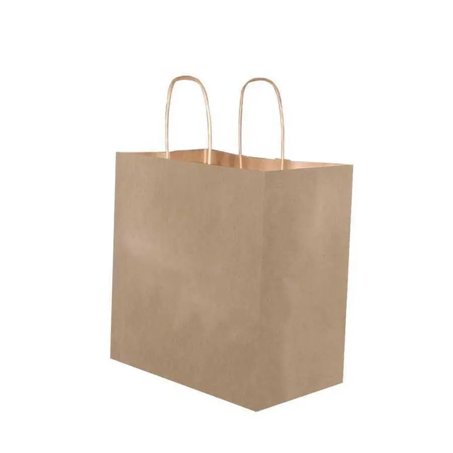 Burgu Saplı Kraft Kağıt Çanta 31x12x41 cm - 25 Adet