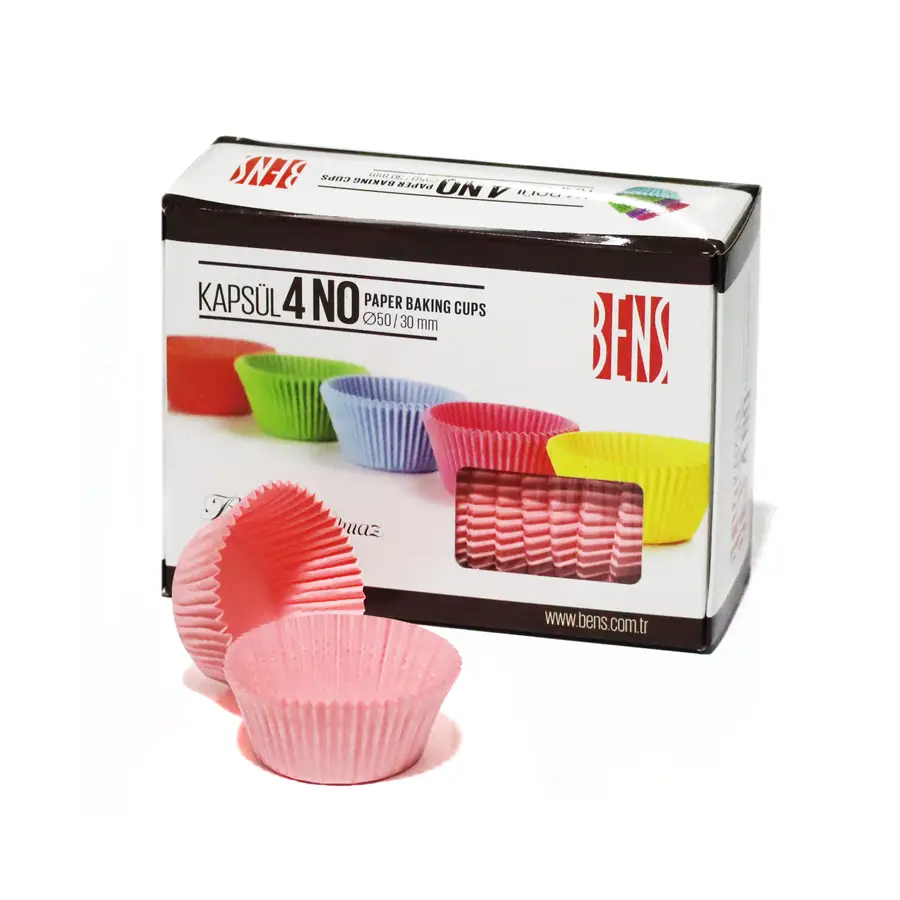 Cupcake Kapsül Pembe No:4 50x30 mm - 600 Adet