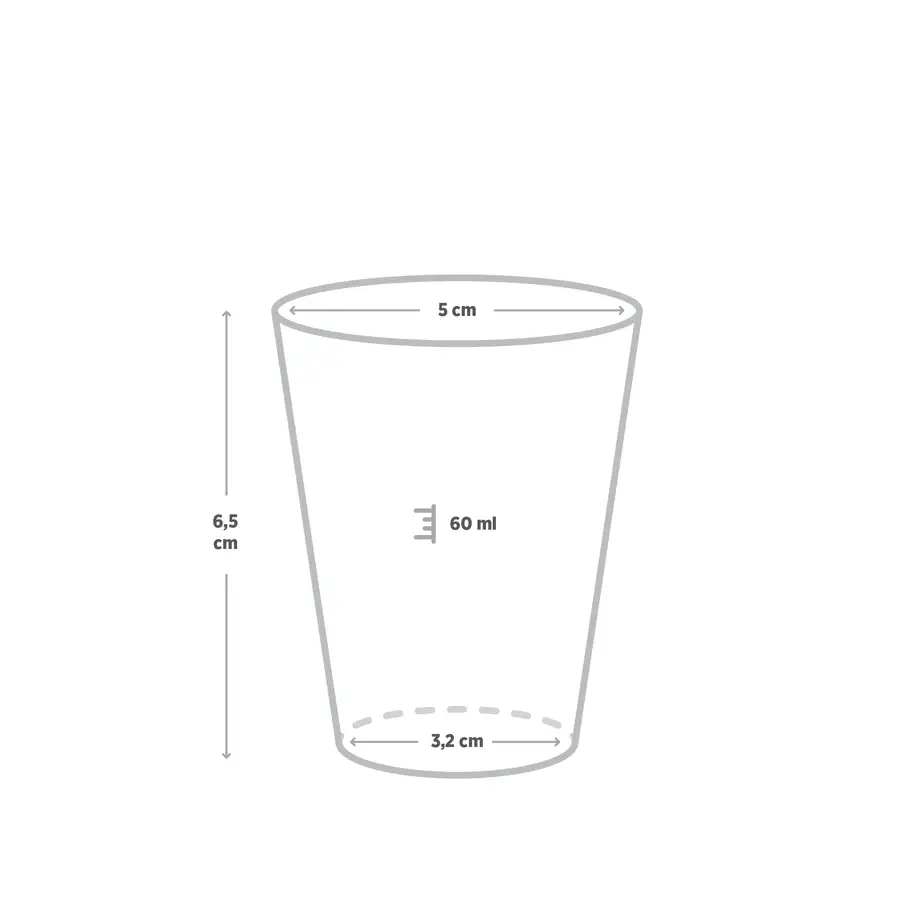 Kokteyl-Shot Bardağı Şeffaf 60 cc - 30 Adet