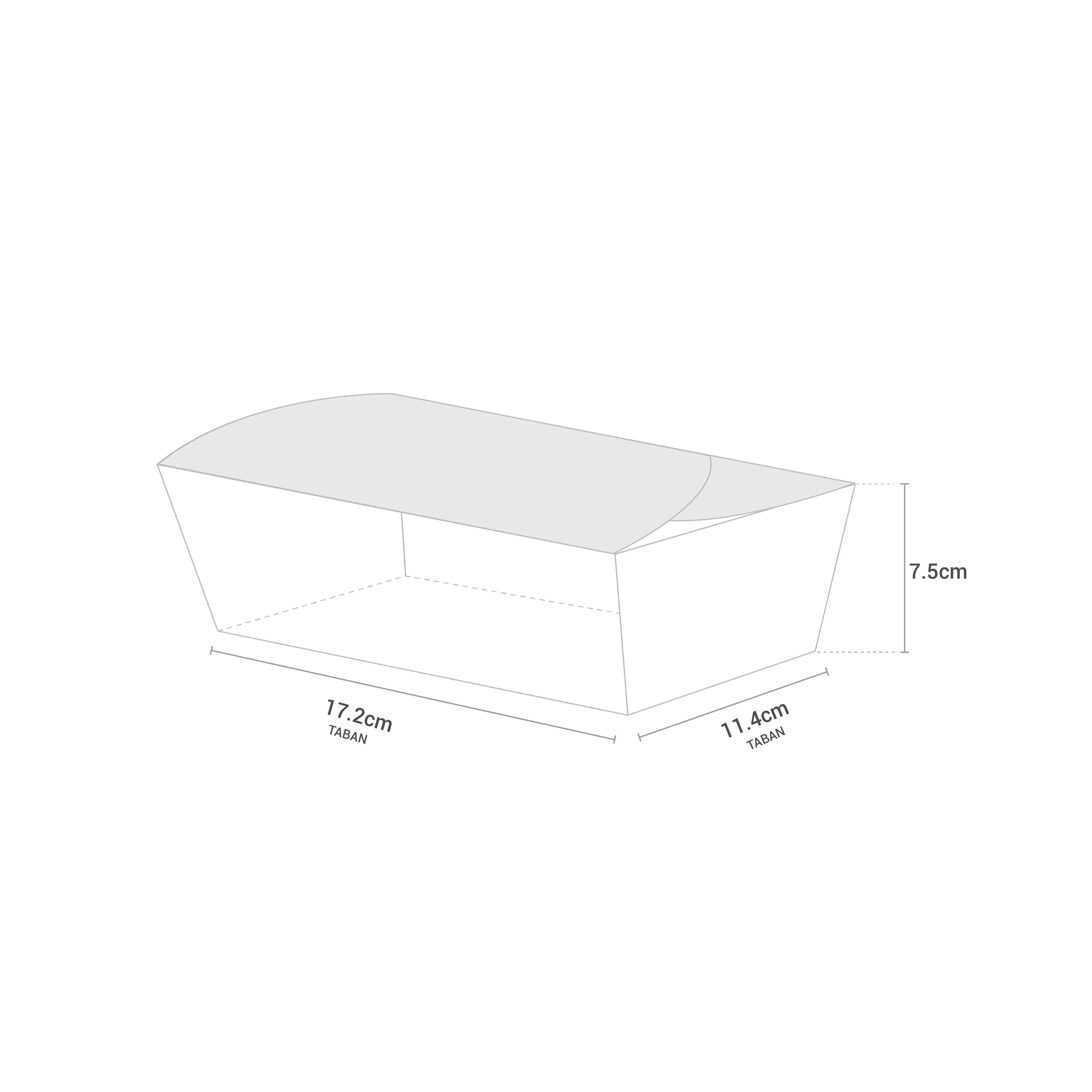 Konik Kilitli Kutu Büyük Ebat 20 x 12,5 cm - 100 Adet