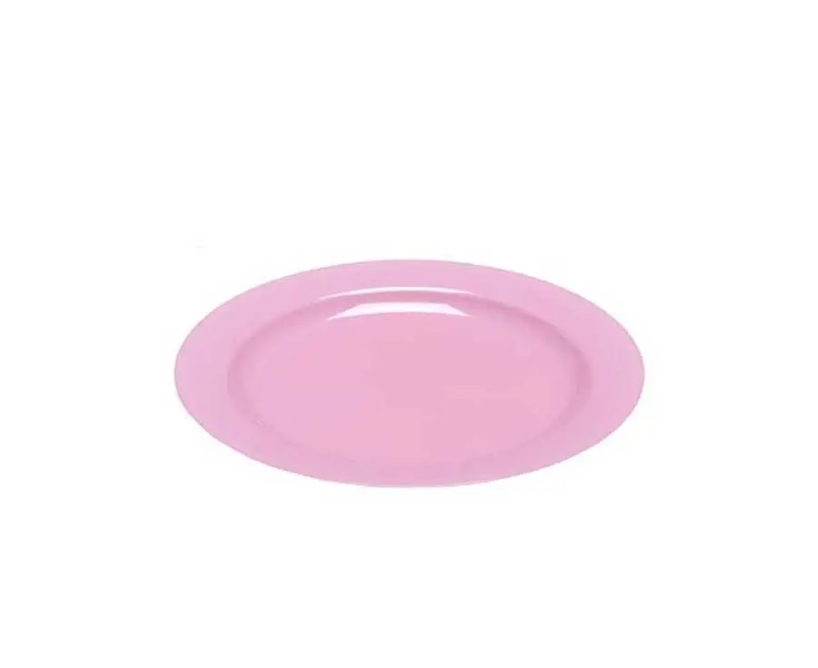 Plastik Pembe Tabak 19 cm - 10 Adet