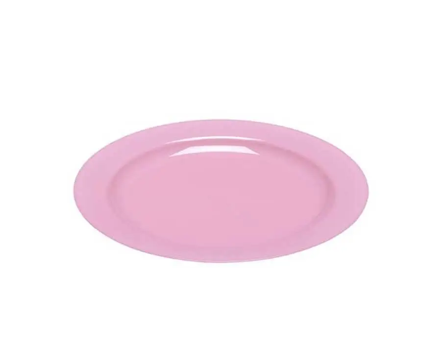 Plastik Pembe Tabak 23 cm - 10 Adet