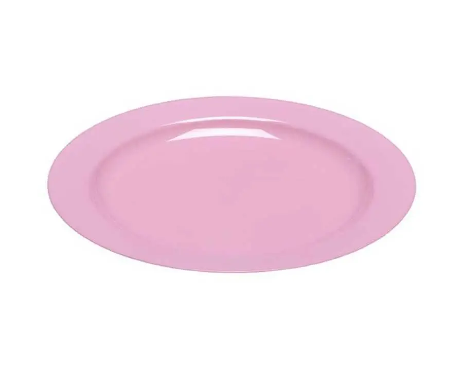 Plastik Pembe Tabak 26 cm - 10 Adet